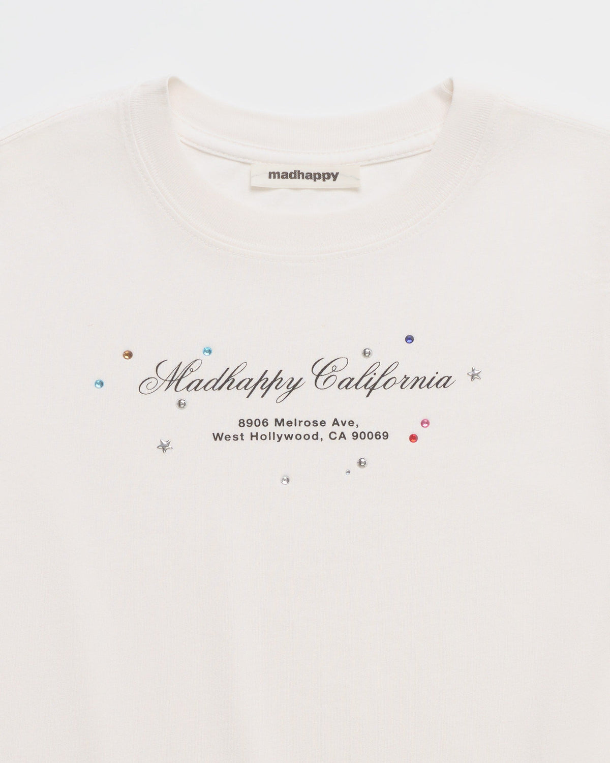 Studded Script Shrunken Tee