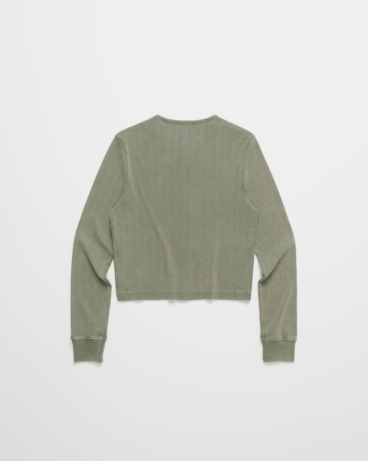 Hanes Pointelle Crewneck Cardigan