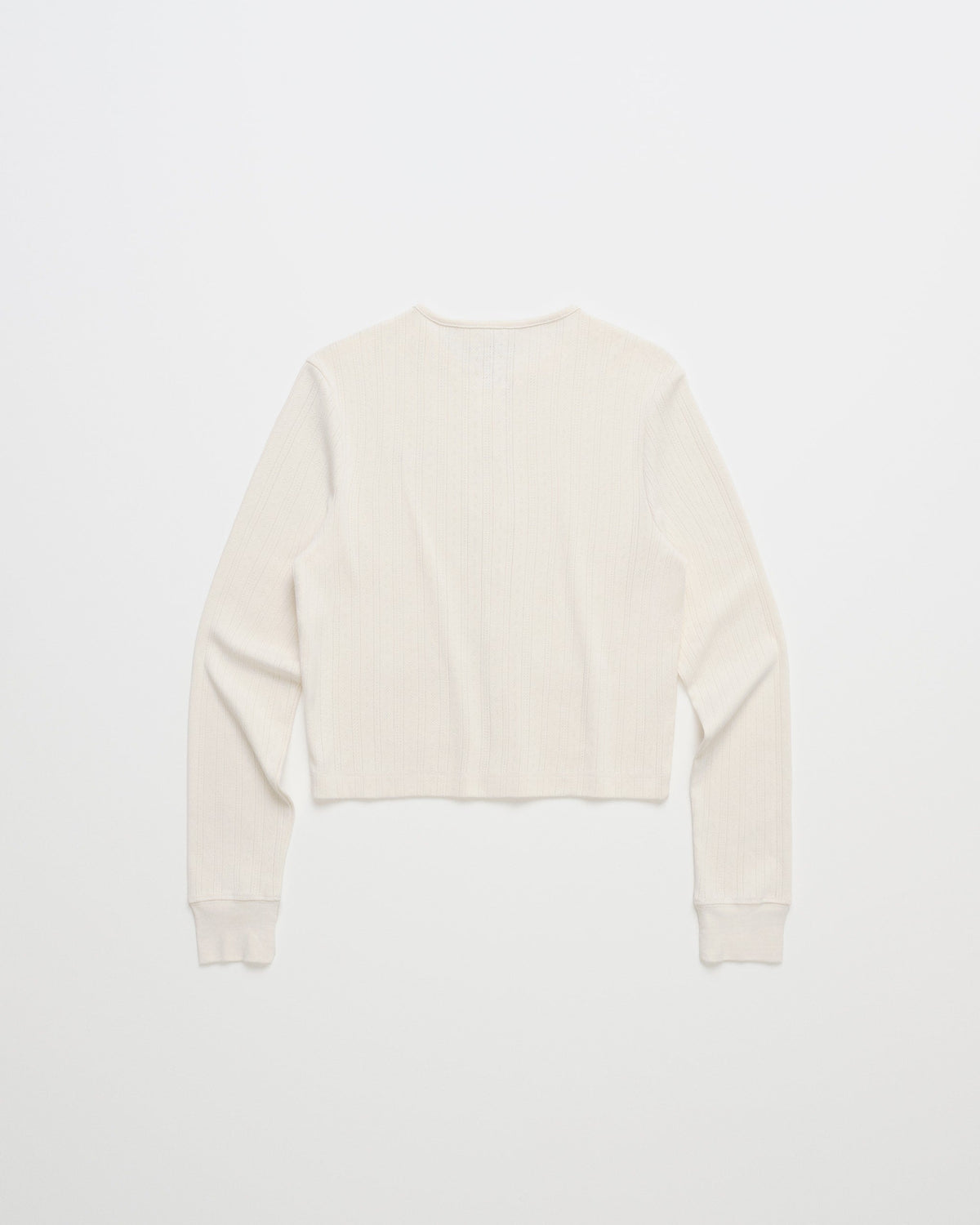 Hanes Pointelle Crewneck Cardigan