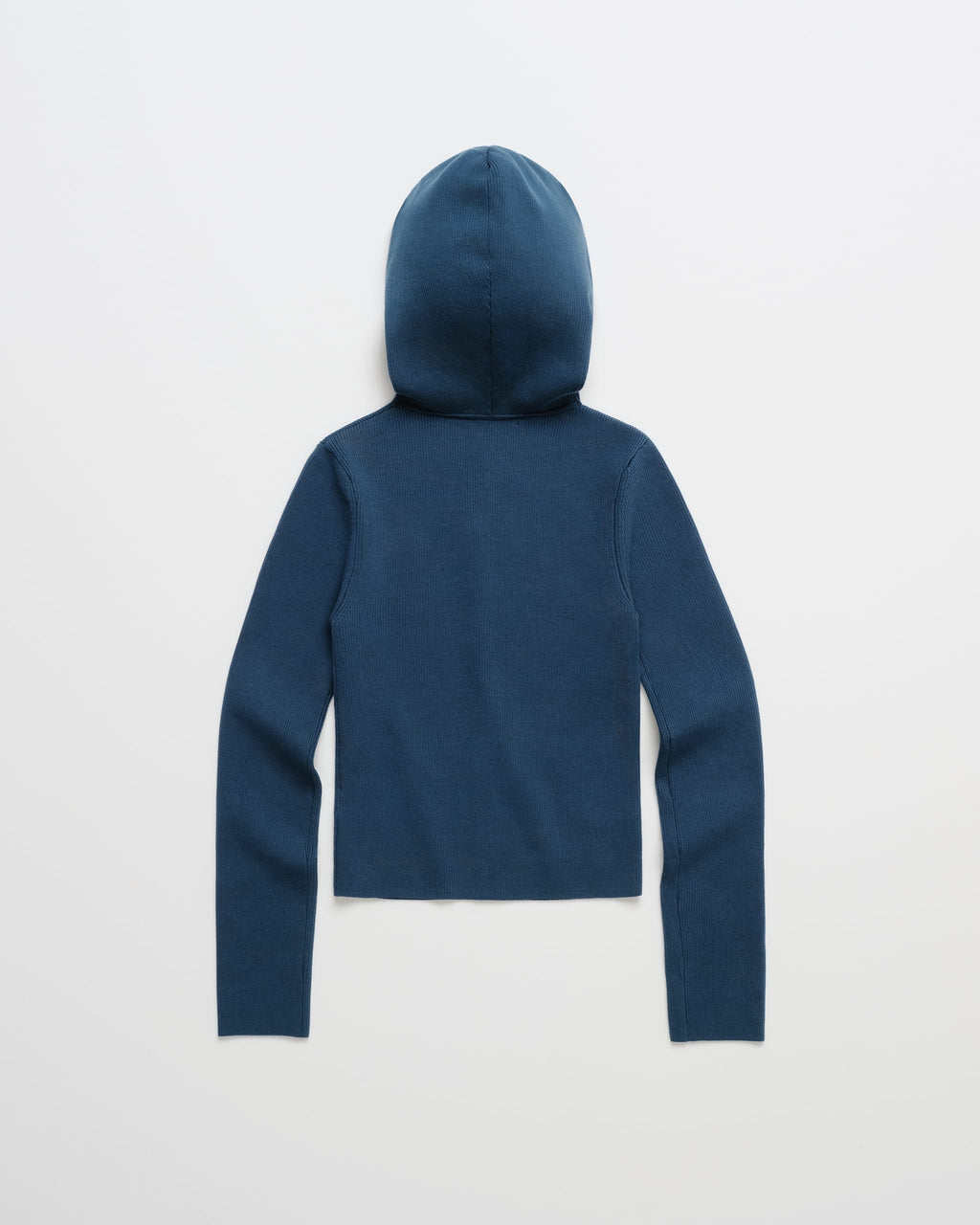 Ribbed Knit Hooded Cardigan