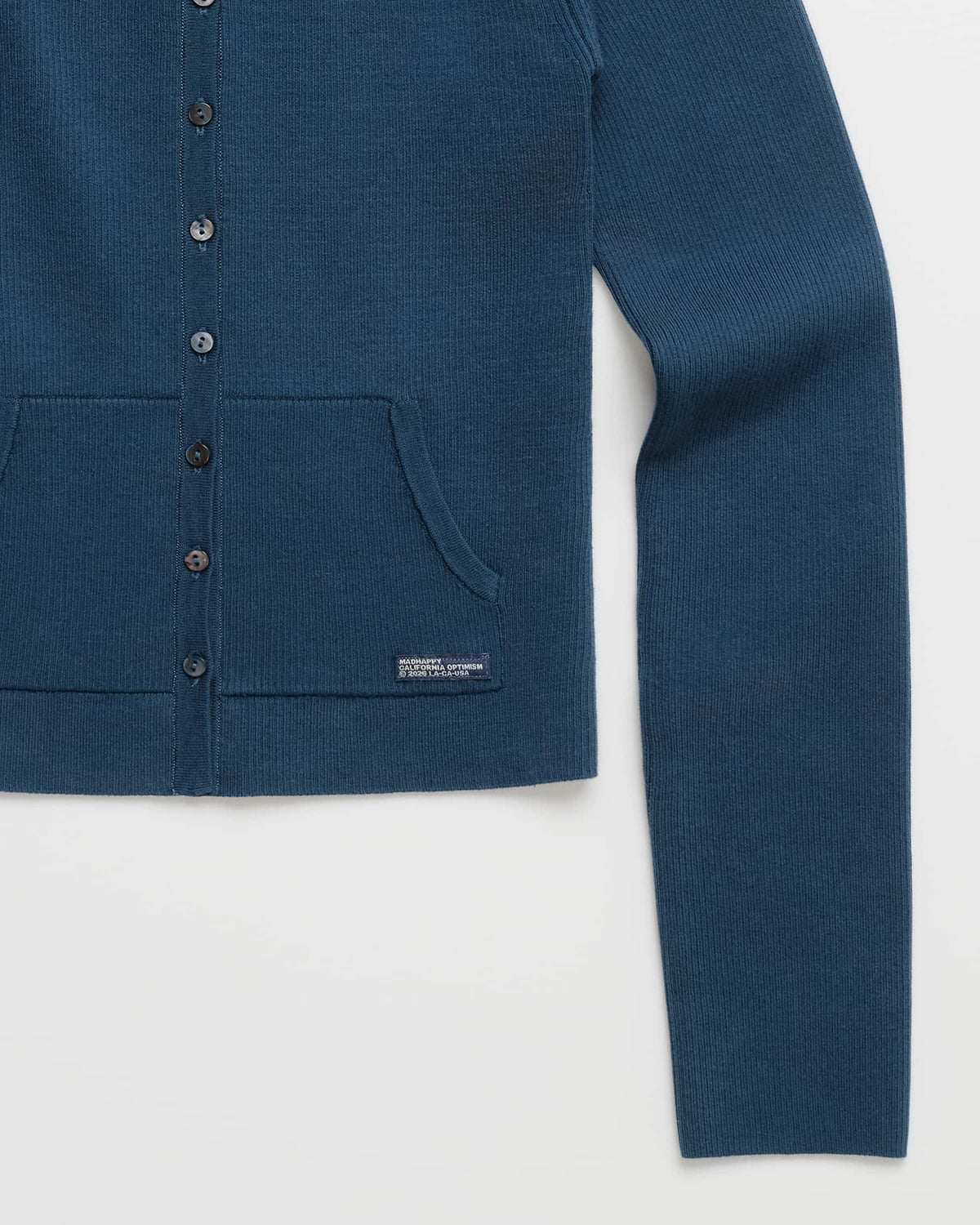 Ribbed Knit Hooded Cardigan