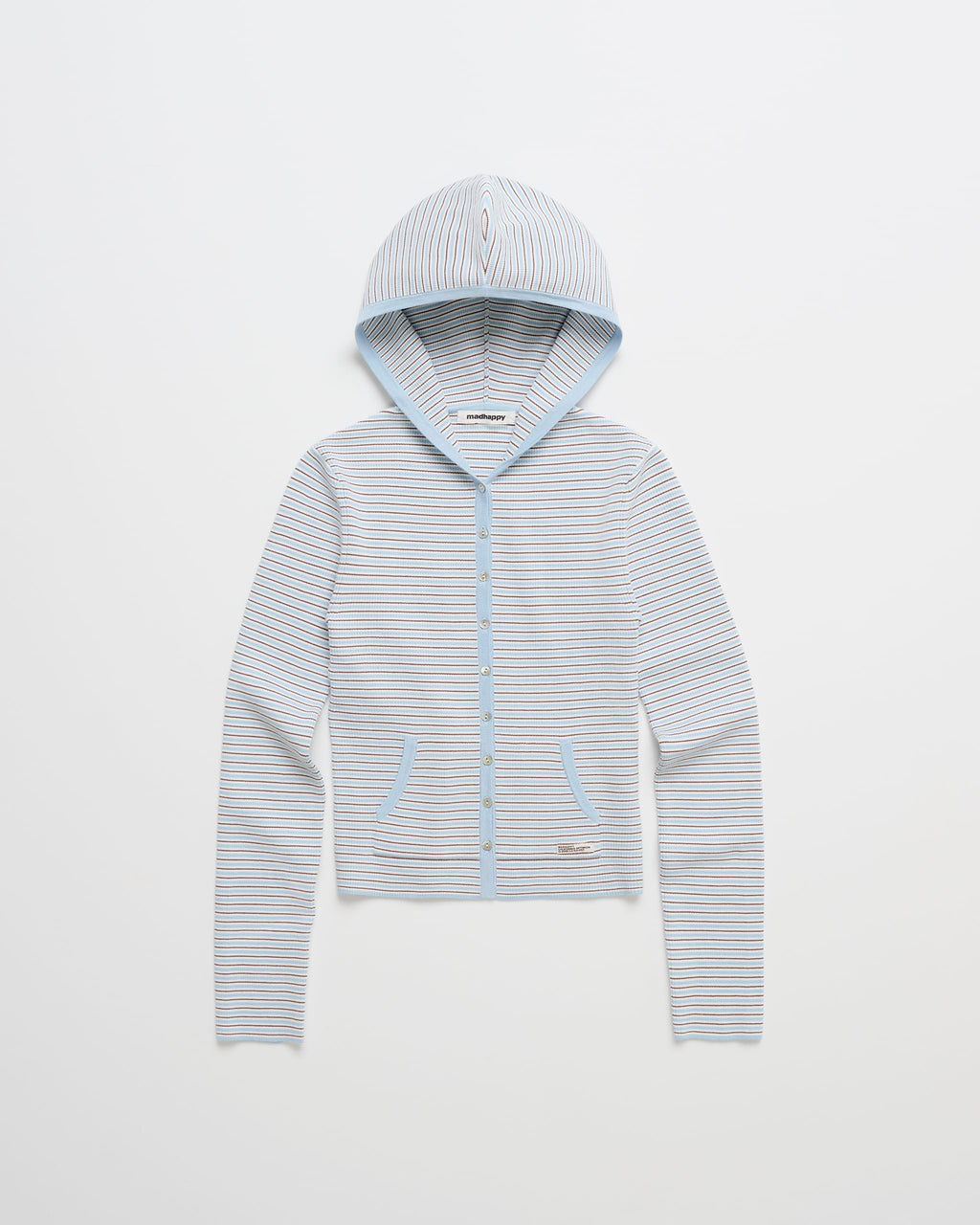 Ribbed Knit Hooded Cardigan