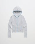 Ribbed Knit Hooded Cardigan
