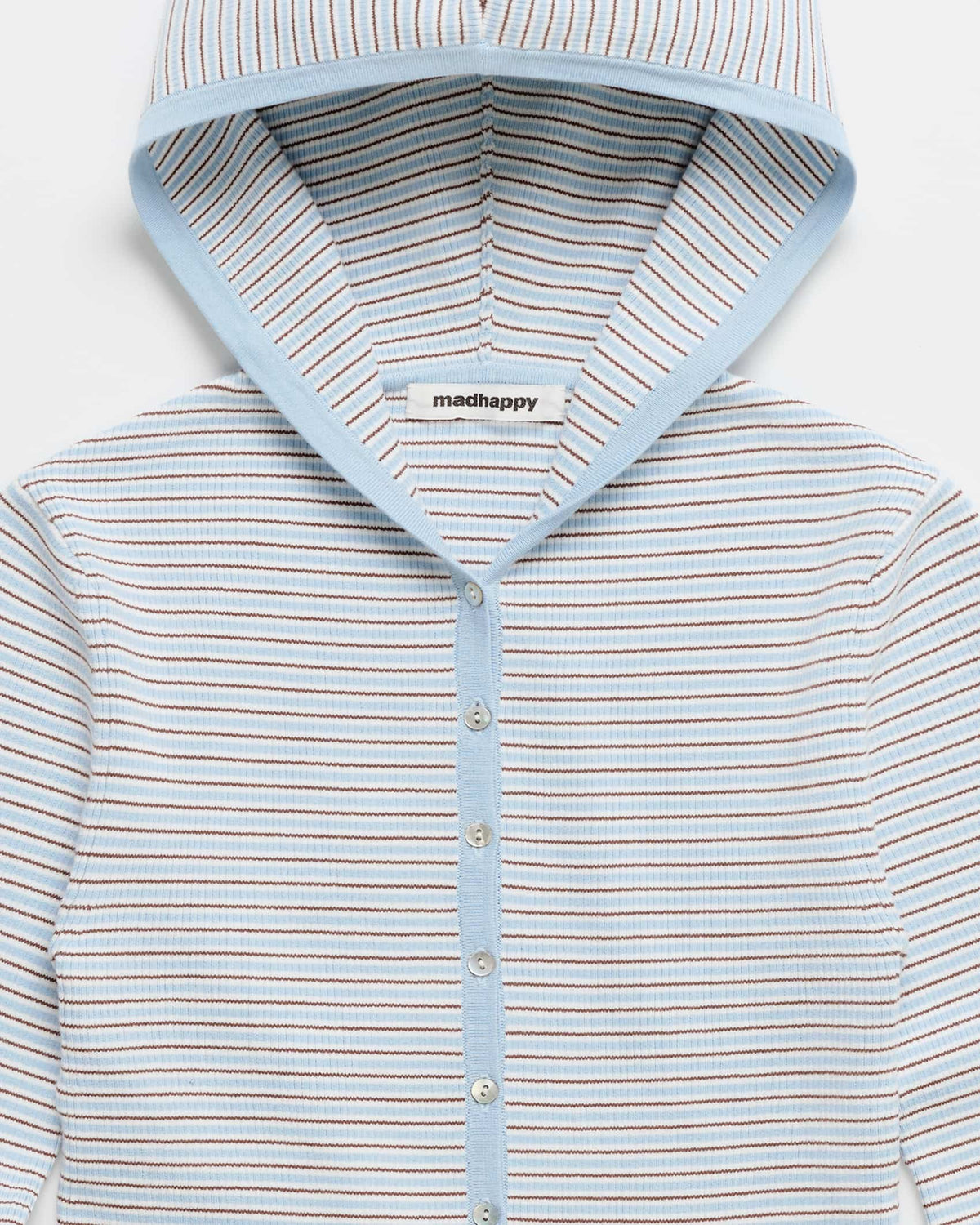 Ribbed Knit Hooded Cardigan