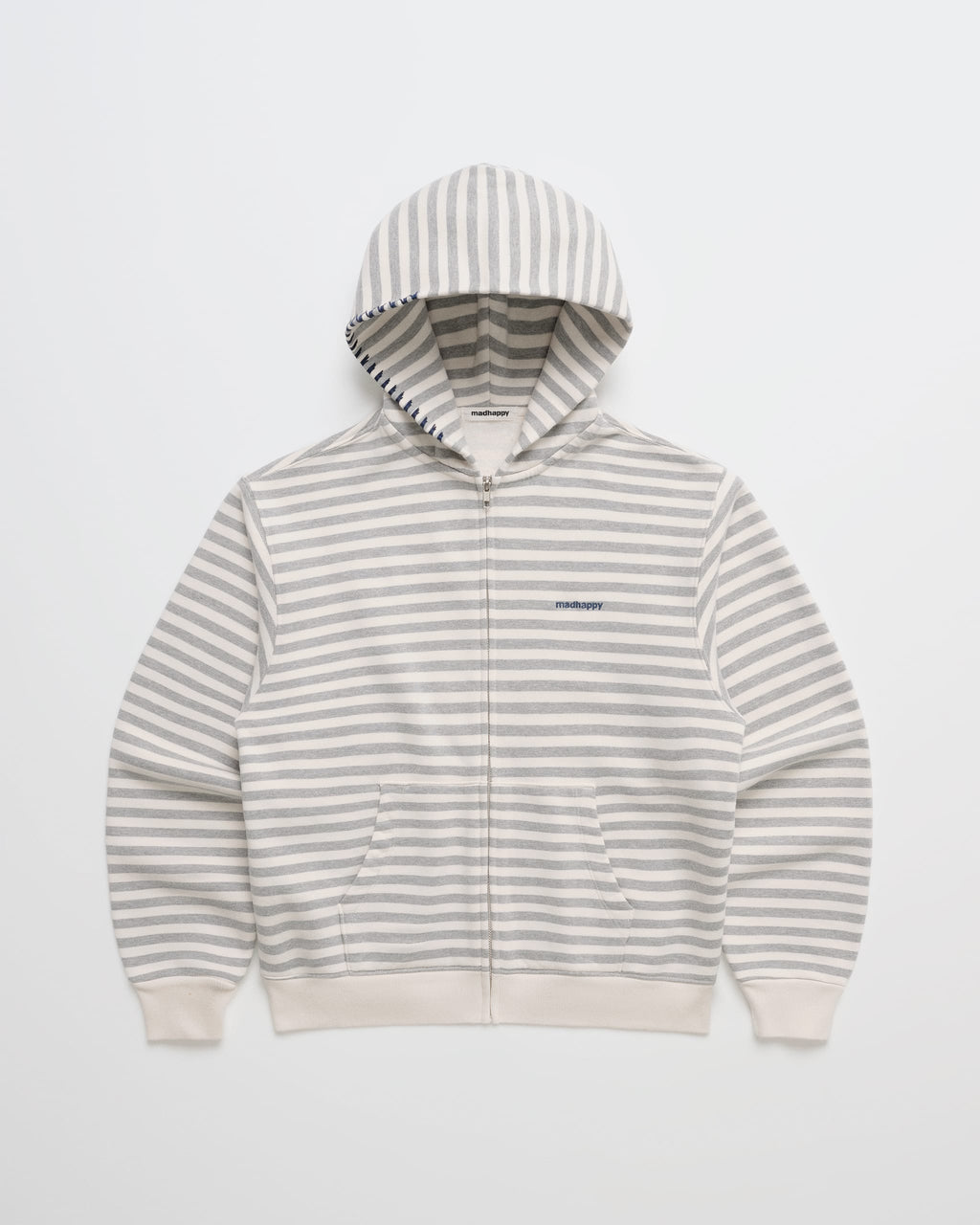 Striped Midweight Fleece Zip Up