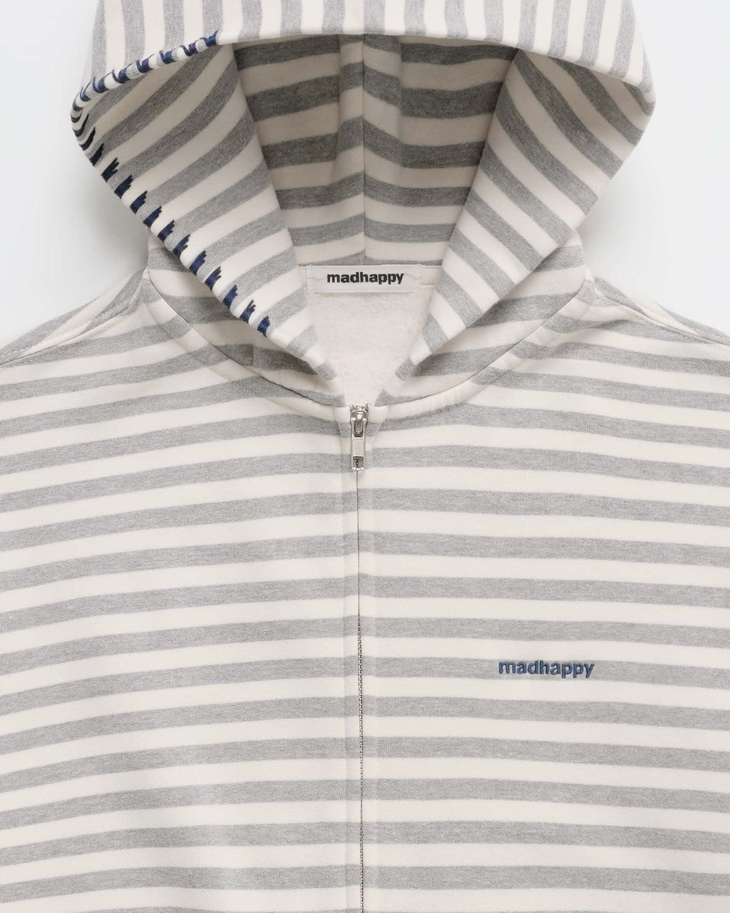 Striped Midweight Fleece Zip Up