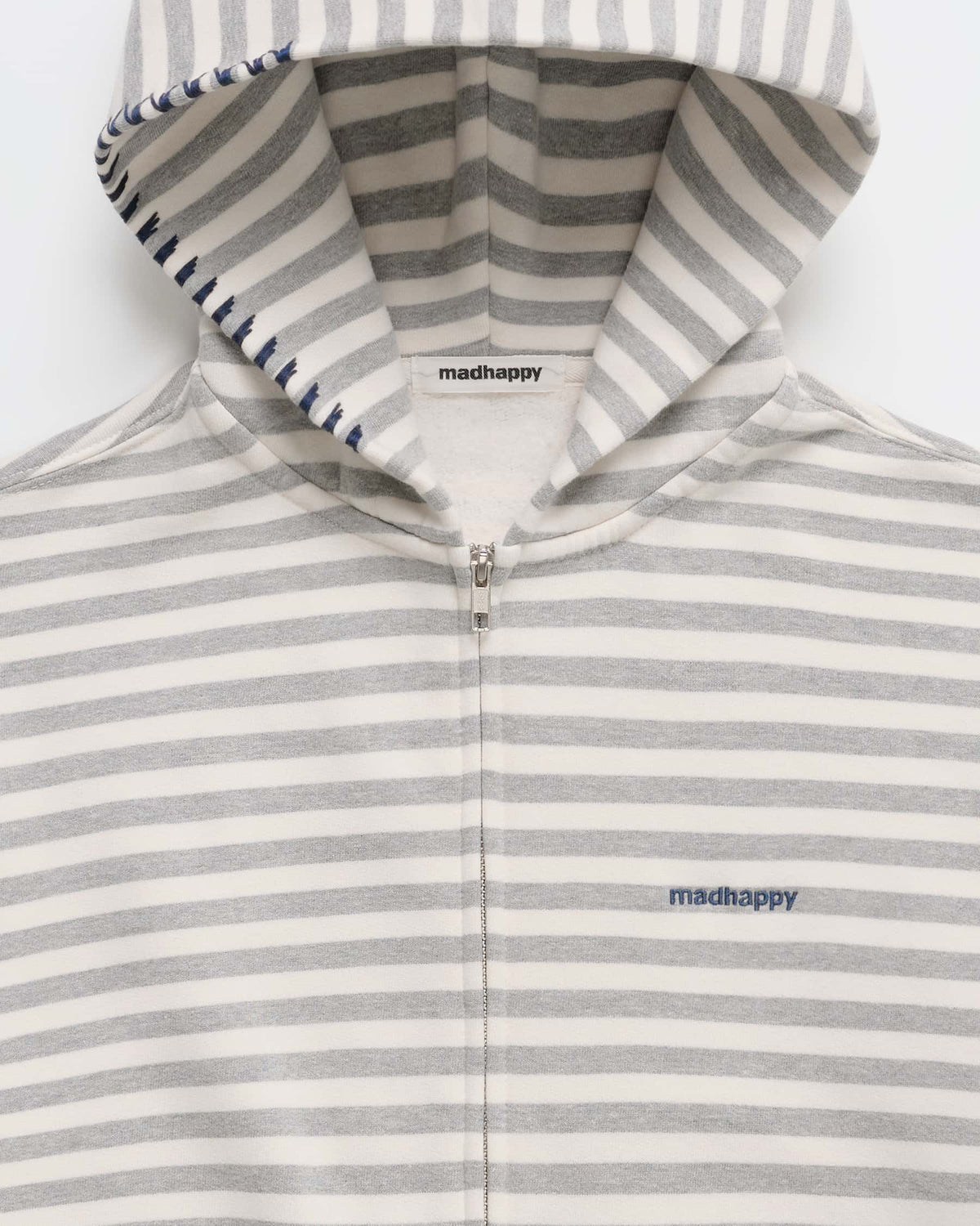 Striped Midweight Fleece Zip Up