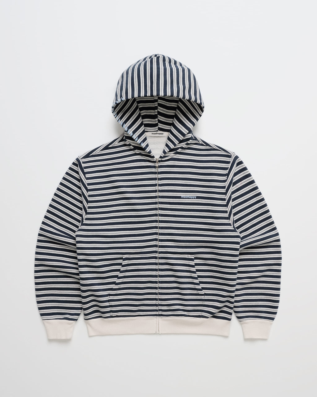 Striped Midweight Fleece Zip Up