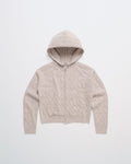 Zip Up Cable Sweater Hoodie