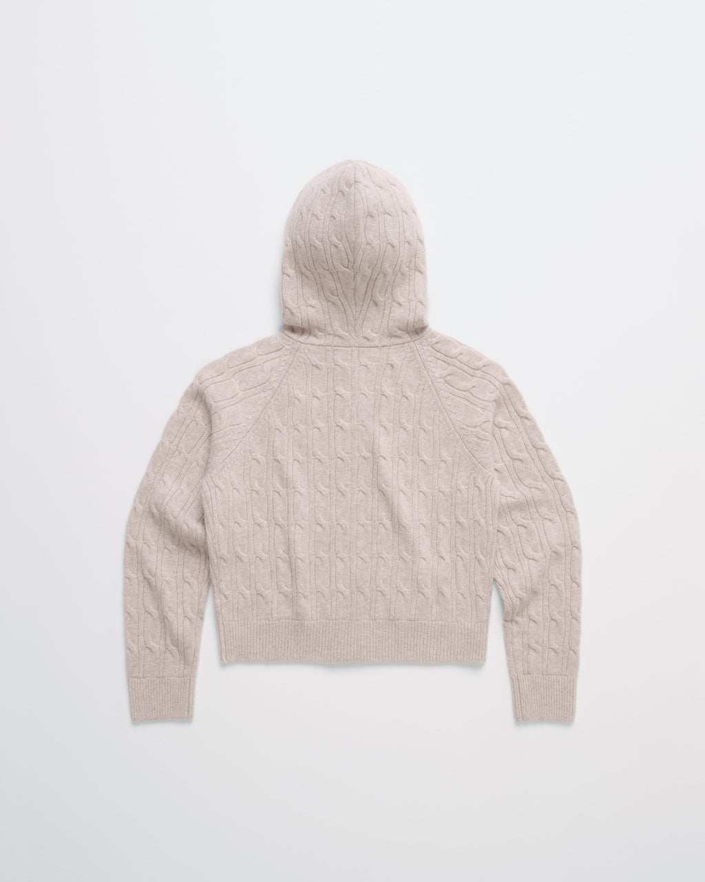 Zip Up Cable Sweater Hoodie