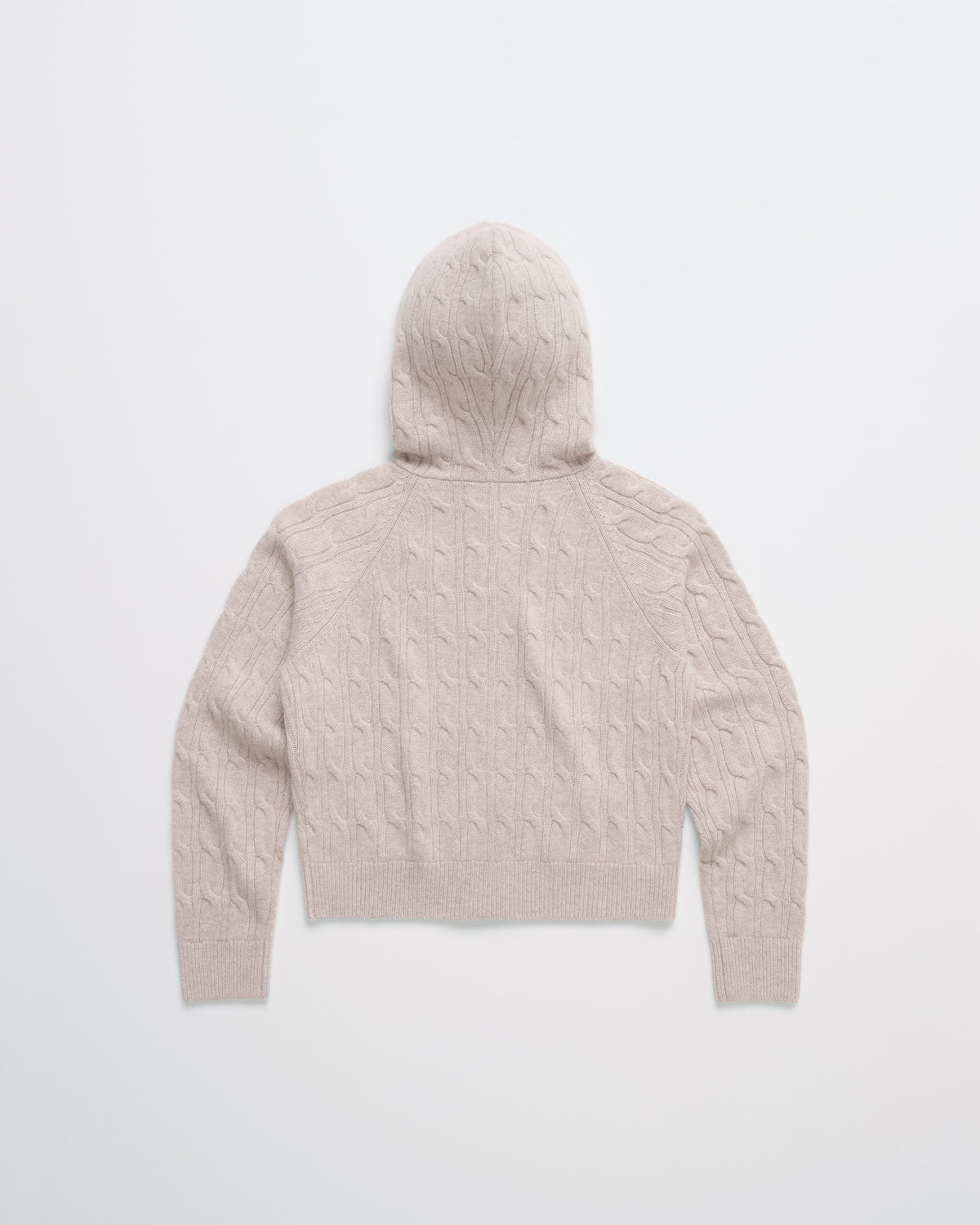 Zip Up Cable Sweater Hoodie