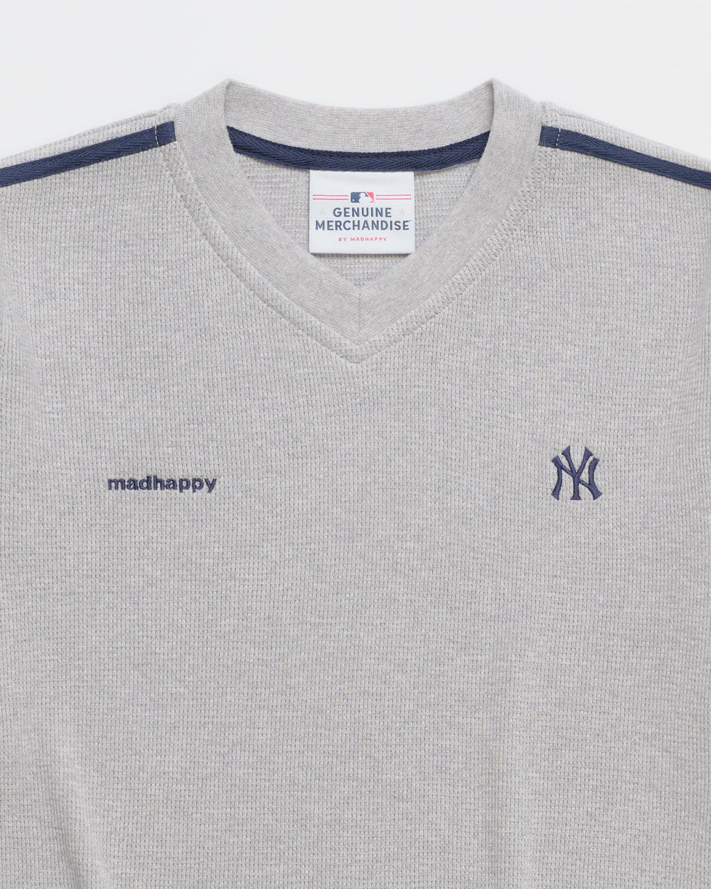 Yankees Waffle V-Neck