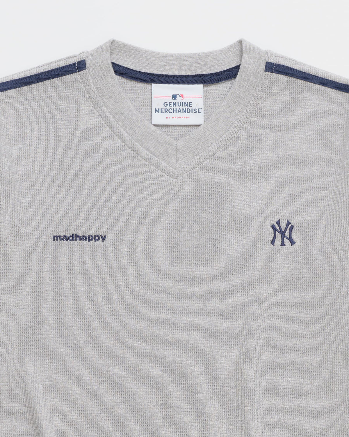 Yankees Waffle V-Neck