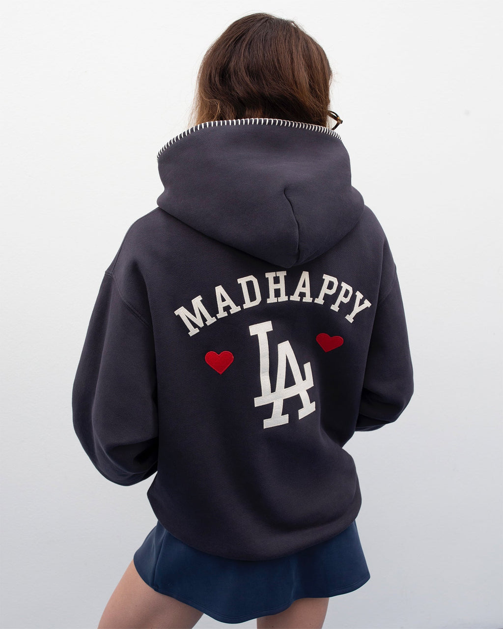 Dodgers Heart Fleece Hoodie