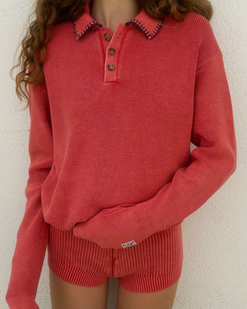Guest In Residence Rib Knit Polo