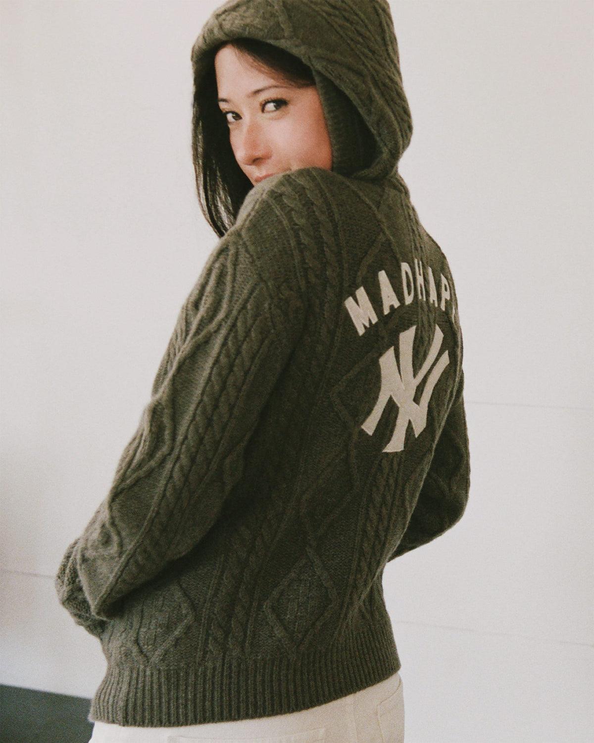 Yankees Cable Knit Hoodie